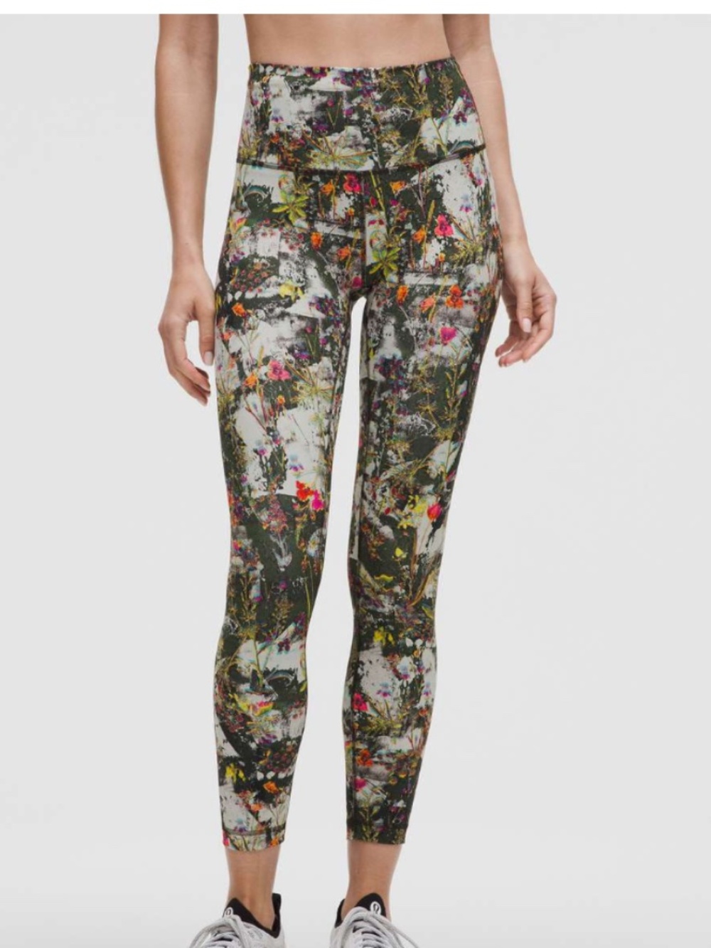 Lululemon Wunder Train High-Rise Tight 25" Screen Flower Mini Multi SZ 10